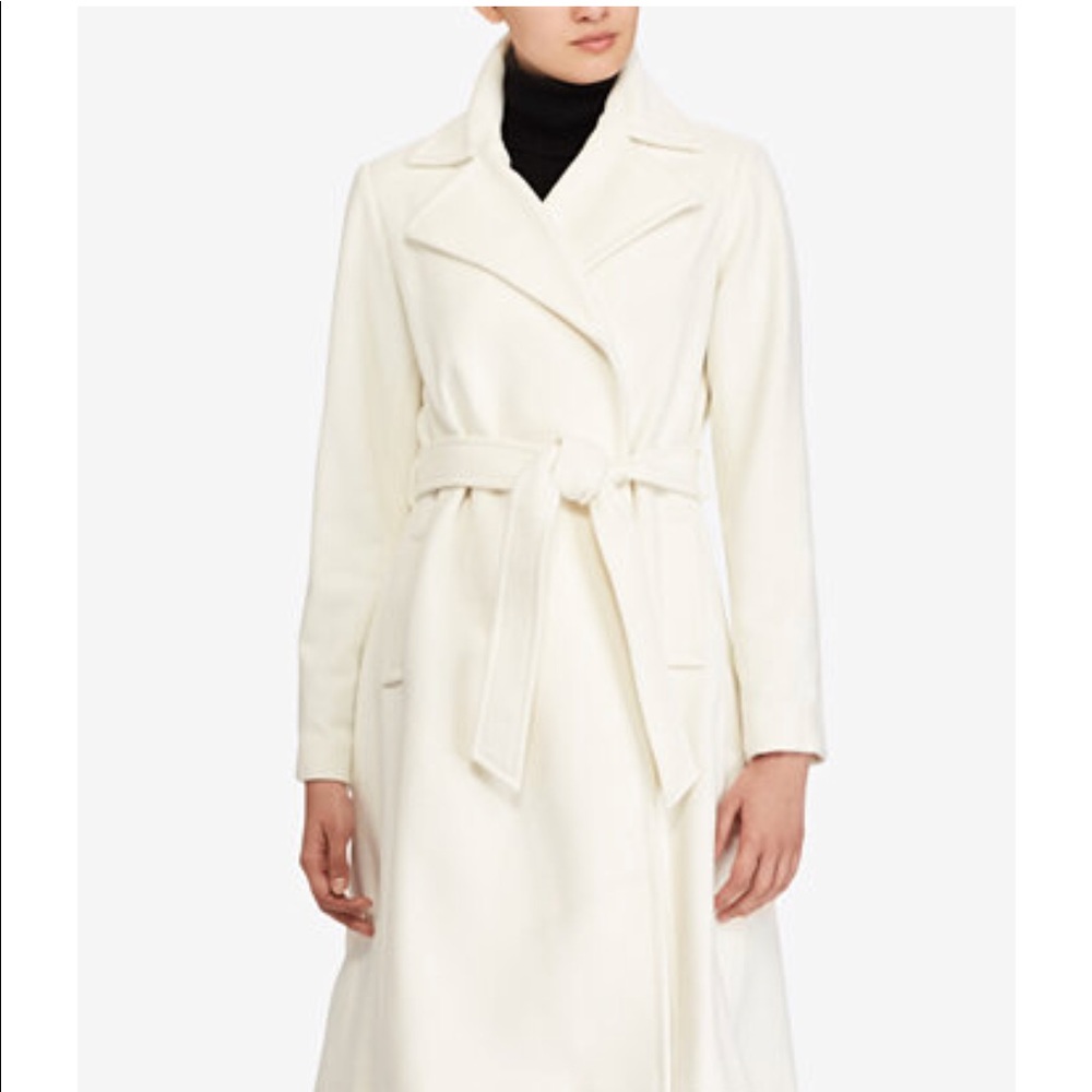 Ralph Lauren cream wool-cashmere blend jacket